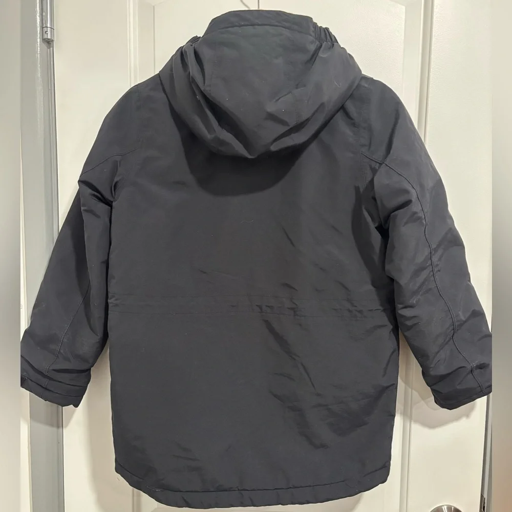 Lands’ End Kids Black Insulated Winter Parka Coat | Hooded | Size M 10–12 - Picture 5 of 13